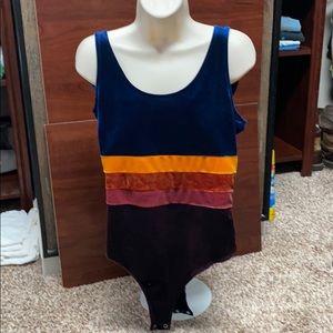 Velvet multicolor bodysuit